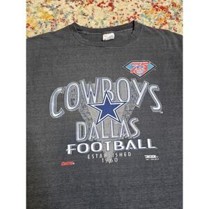 Vintage 90's 1994 Dallas Cowboys NFL Football Graphic T-Shirt Size L/XL Trench